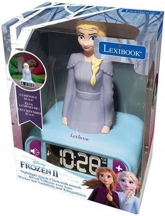 Lampa stołowa Lexibook Budzik Lampka nocna Disney Frozen Kraina Lodu zegar