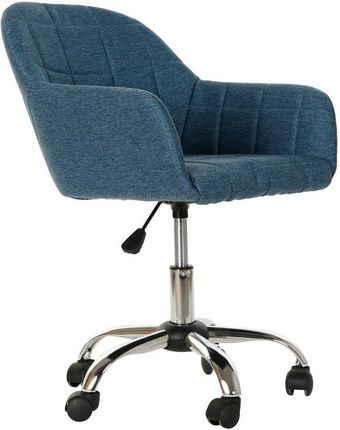 Dkd Home Decor Krzesło Niebieski Srebro Poliester Metal (52 X 60 79 Cm) 2185789