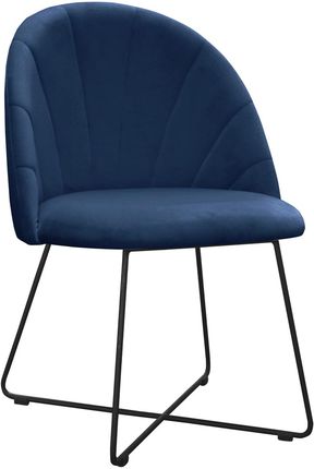 Krzesło Tapicerowane W Kolorze Granatowym Fresh 10558