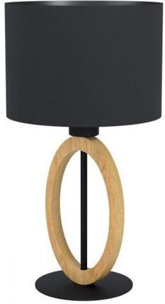 Eglo lampa stołowa Basildon 1 E27 drewniano/czarna 43569