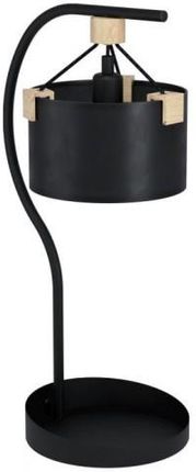 Eglo lampa stołowa Potosi E27 drewniano/czarna 39946