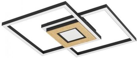 Eglo plafon LED Marinello 2x(17W 1900lm 2700/6500K) 34W 3800lm czarno/drewniany 99659