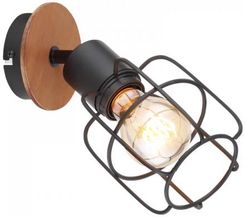 Zdjęcie Globo kinkiet (reflektorek) Willa E27 czarno/drewniany 54037-1 - Przedecz