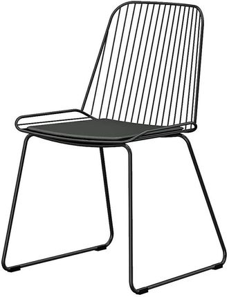 Elior Czarne Industrialne Metalowe Krzesło Lemis 18529