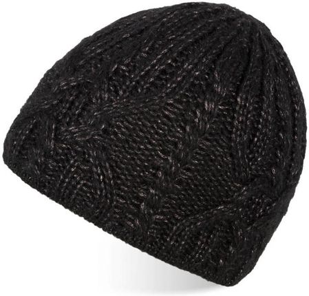 Ciepła czarna czapka damska na zimę