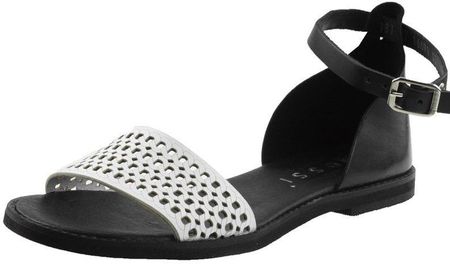 Czarno-białe sandały damskie Nessi 18381 36