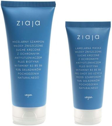 Ziaja Pakiet promocyjny micelarny szampon+lamelarna maska do włosów