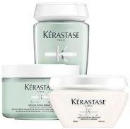 Kerastase Specifique, zestaw odświeżający, szampon + glinka + maska, 2 x 250ml + 200ml