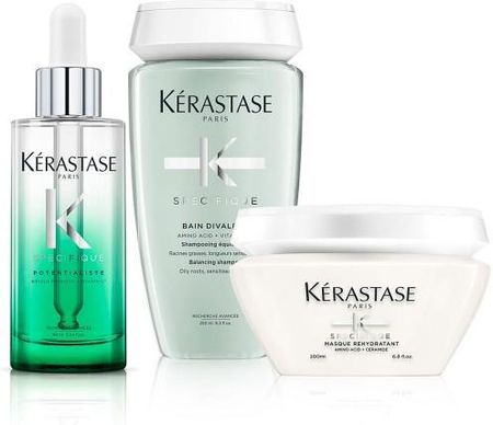 Kérastase Spécifique pielęgnacja włosów przetłuszczających się u nasady | szampon Divalent, maska, serum Potentialiste