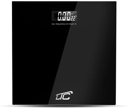 Elektroniczna waga  łazienkowa LTC z termometrem do 180 kg czarna