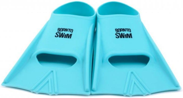 BornToSwim Palmes Courtes Junior En Silicone Souple – Entraînement Natation Enfant, Confortables Et Antidérapantes