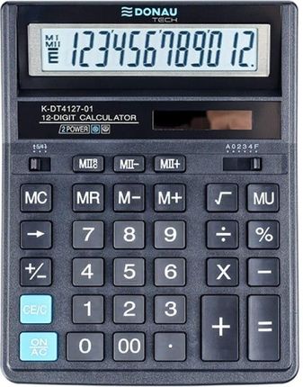 Donau Tech Kalkulator Biurowy 12-Cyfr. Wyświetlacz Wym. 203X158X31 Mm Czarny
