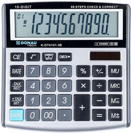 Donau Tech Kalkulator Biurowy 10-Cyfr. Wyświetlacz Wym. 136X134X28 Mm Srebrny