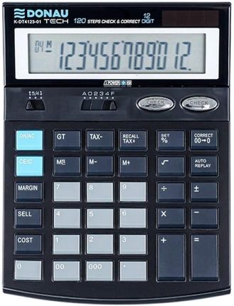 Donau Tech Kalkulator Biurowy 12-Cyfr. Wyświetlacz Wym. 186X142X30 Mm Czarny