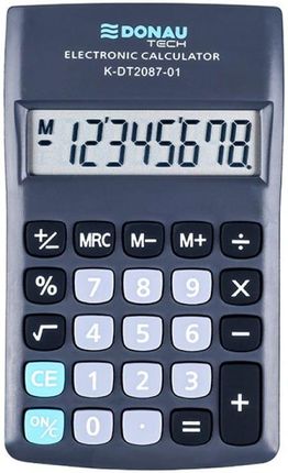 Donau Tech Kalkulator Kieszonkowy 8-Cyfr. Wyświetlacz Wym. 180X90X19 Mm Czarny