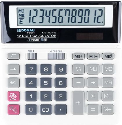 Donau Tech Kalkulator Biurowy 12-Cyfrowy 156X152X28Mm Biały