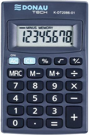 Donau Tech Kalkulator Kieszonkowy 8-Cyfrowy 127X104X8Mm Czarny