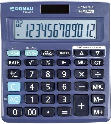 Donau Tech Kalkulator Biurowy 12-Cyfrowy 140X122X22Mm Czarny