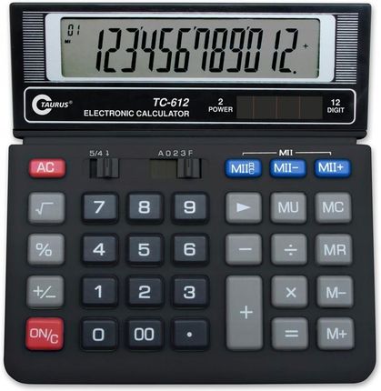 Taurus Kalkulator Duży 12-Pozycyjny 150X155Mm Czarny