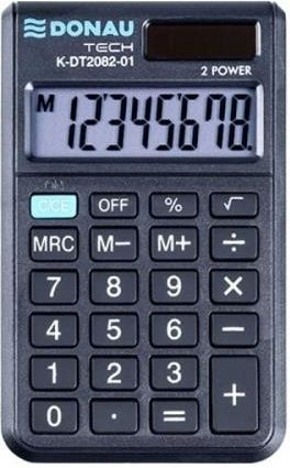 Kalkulator Kieszonkowy 8 Pozycyjny Donau Tech K-Dt2082-01 97X60X11Mm Czarny K-Dt2082-01/