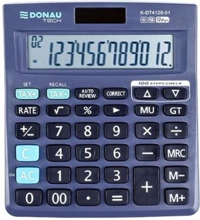 Kalkulator 12 Pozycyjny Donau Tech K-Dt4128-01 140X122X22Mm Czarny K-Dt4128-01/