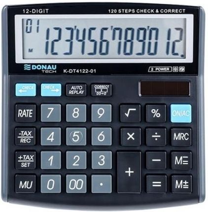 Kalkulator 12 Pozycyjny Donau Tech K-Dt4122-01 136X134X28Mm Czarny K-Dt4122-01/