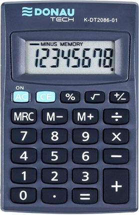Donau Tech Kalkulator Kieszonkowy 8-Cyfr 127X104X8 Mm Czarny