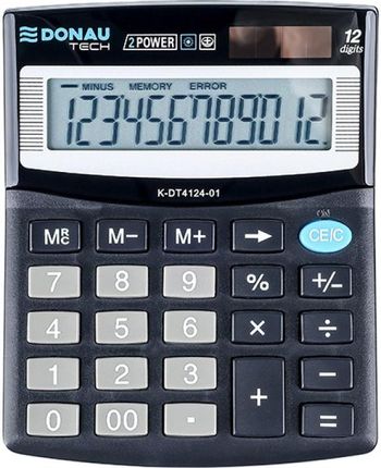 Donau Tech Kalkulator Biurowy 12-Cyfr 125X100X27 Mm Czarny