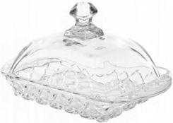 Zdjęcie Maselnica szklana z pokrywką Karo 17x10 cm przezroczysta - Chęciny