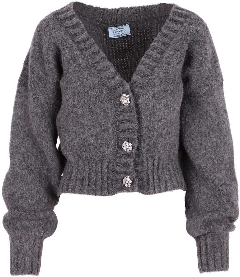 【PRADA】CARDIGAN◆UMG37016AM Black Cashmere and wool cardigan | PRADA
