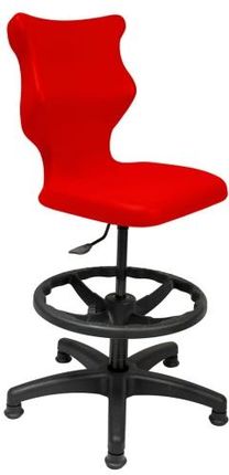 Entelo Krzesło szkolne Twist rozmiar 4 (133-159 cm) czerwone + Podnóżek Bez Podłokietników