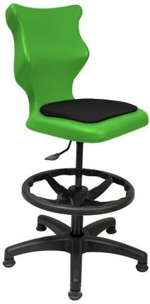 Entelo Krzesło szkolne Twist Soft rozmiar 4 (133-159 cm) zielone + Podnóżek Bez Podłokietników