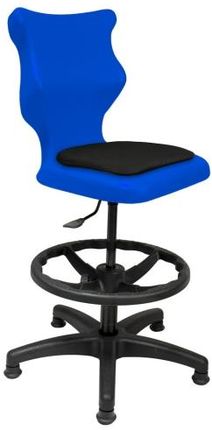 Entelo Krzesło szkolne Twist Soft rozmiar 4 (133-159 cm) niebieskie + Podnóżek Bez Podłokietników
