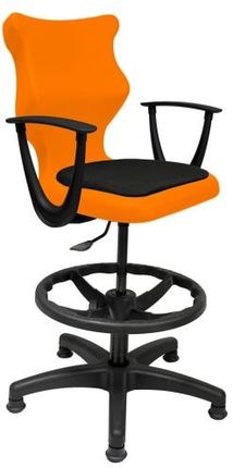 Entelo Krzesło szkolne Twist Soft rozmiar 5 (146-176,5 cm) Pomarańczowe + Podnóżek