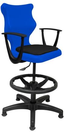 Entelo Krzesło szkolne Twist Soft rozmiar 5 (146-176,5 cm) niebieskie + Podnóżek