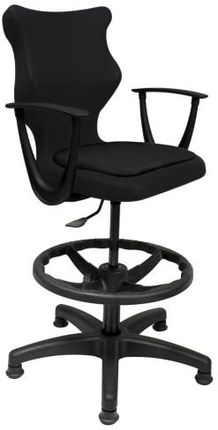 Entelo Krzesło szkolne Twist Soft rozmiar 5 (146-176,5 cm) czarne + Podnóżek