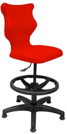 Entelo Krzesło szkolne Twist rozmiar 5 (146-176,5 cm) czerwone + Podnóżek Bez Podłokietników