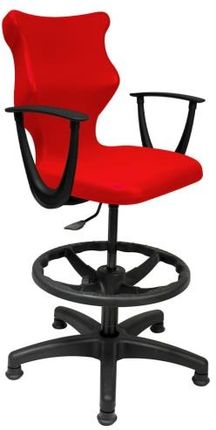 Entelo Krzesło szkolne Twist rozmiar 6 (159-188 cm) czerwone + Podnóżek