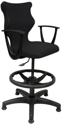 Entelo Krzesło szkolne Twist rozmiar 6 (159-188 cm) Czarne + Podnóżek