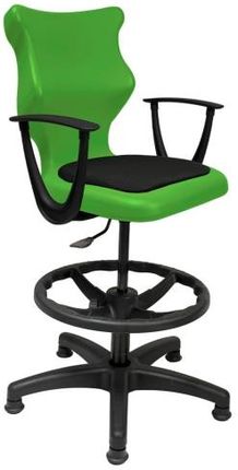 Entelo Krzesło szkolne Twist Soft rozmiar 6 (159-188 cm) zielone + Podnóżek