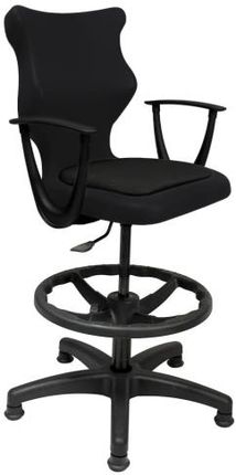 Entelo Krzesło szkolne Twist Soft rozmiar 6 (159-188 cm) czarne + Podnóżek