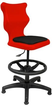 Entelo Krzesło szkolne Twist Soft rozmiar 5 (146-176,5 cm) czerwone + Podnóżek Bez Podłokietników
