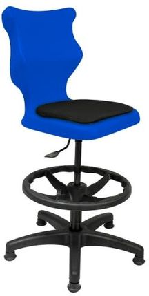 Entelo Krzesło szkolne Twist Soft rozmiar 5 (146-176,5 cm) niebieskie + Podnóżek Bez Podłokietników