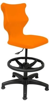 Entelo Krzesło szkolne Twist rozmiar 6 (159-188 cm) pomarańczowe + Podnóżek Bez Podłokietników