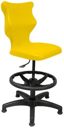Entelo Krzesło szkolne Twist rozmiar 6 (159-188 cm) żółte + Podnóżek Bez Podłokietników