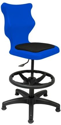 Entelo Krzesło szkolne Twist Soft rozmiar 6 (159-188 cm) niebieskie + Podnóżek Bez Podłokietników