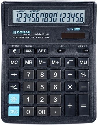 Donau Tech Kalkulator Biurowy 16-Cyfr 199X153X31 Mm Czarny