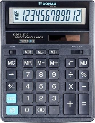 Donau Tech Kalkulator Biurowy 12-Cyfr 203X158X31 Mm Czarny