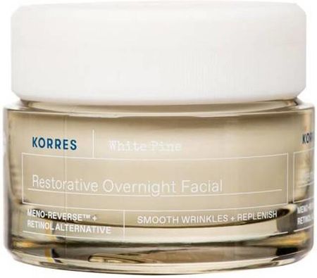 Krem Korres Wygładzający Przeciwzmarszczkowy White Pine Restorative Overnight Facial na noc 40ml