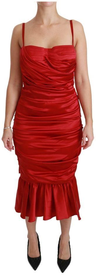 Dolce & Gabbana Red Viscose Sheath Bodycon Mermaid Dress